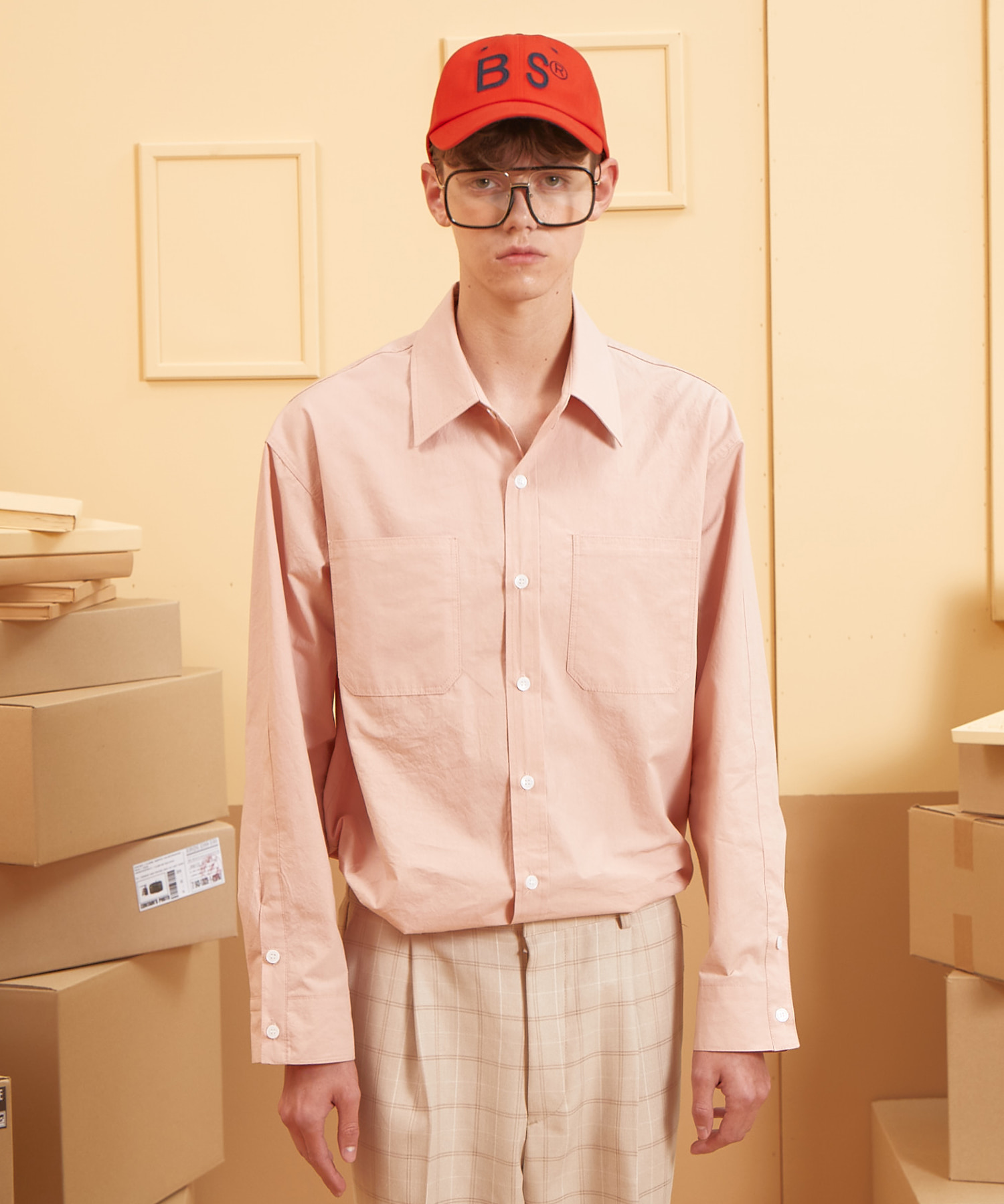 Long Placket Shirt (Pink)